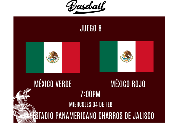 SERIE DEL CARIBE- MÉXICO VERDE VS MÉXICO ROJO- 04 DE FEBRERO