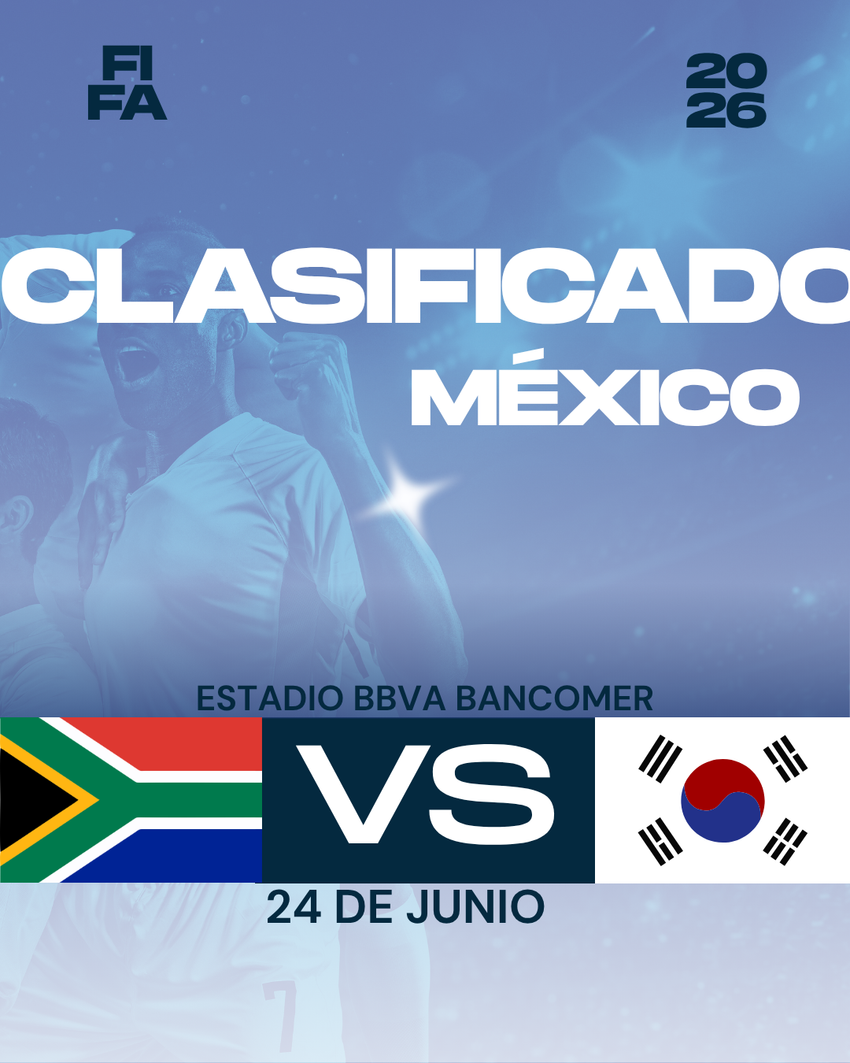 FIFA 2026 South Africa VS Republica Korea- ESTADIO BBVA BANCOMER- 24 JUNIO